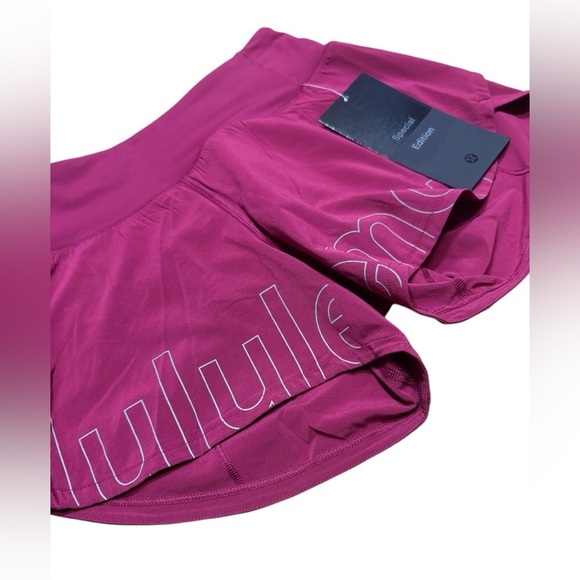 RARE Lululemon Speed Up Mid Rise Lined Shorts 4” Size 2 Limited Ed Pomegranate - Picture 3 of 13